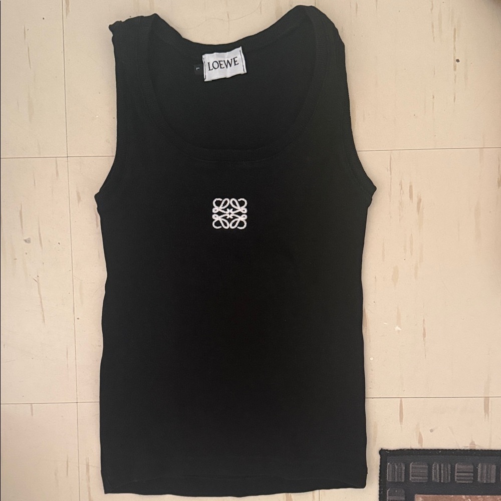 Loewe Black Tank with White Anagram Detail